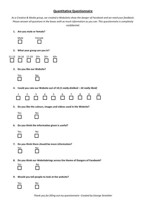 quantitative questionnaire sample pdf